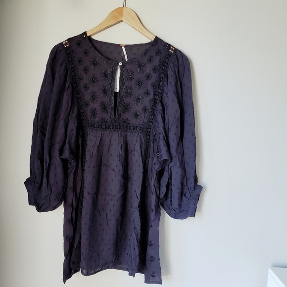 Free People | Embroidered Tunic Dress - Picture 13 of 15